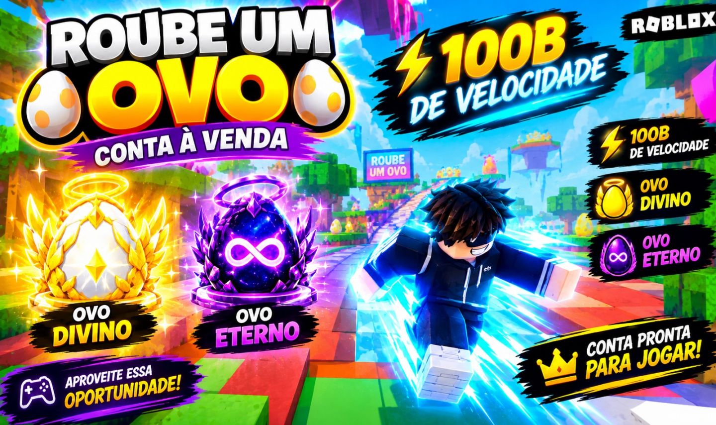 ROUBE UM OVO | CONTA COM 100B DE VELOCIDADE ROBLOX