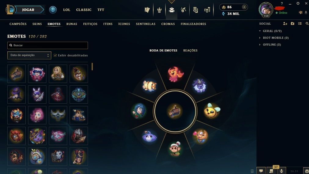 Conta diamante 4 com 80% de WR ! super completinha :)