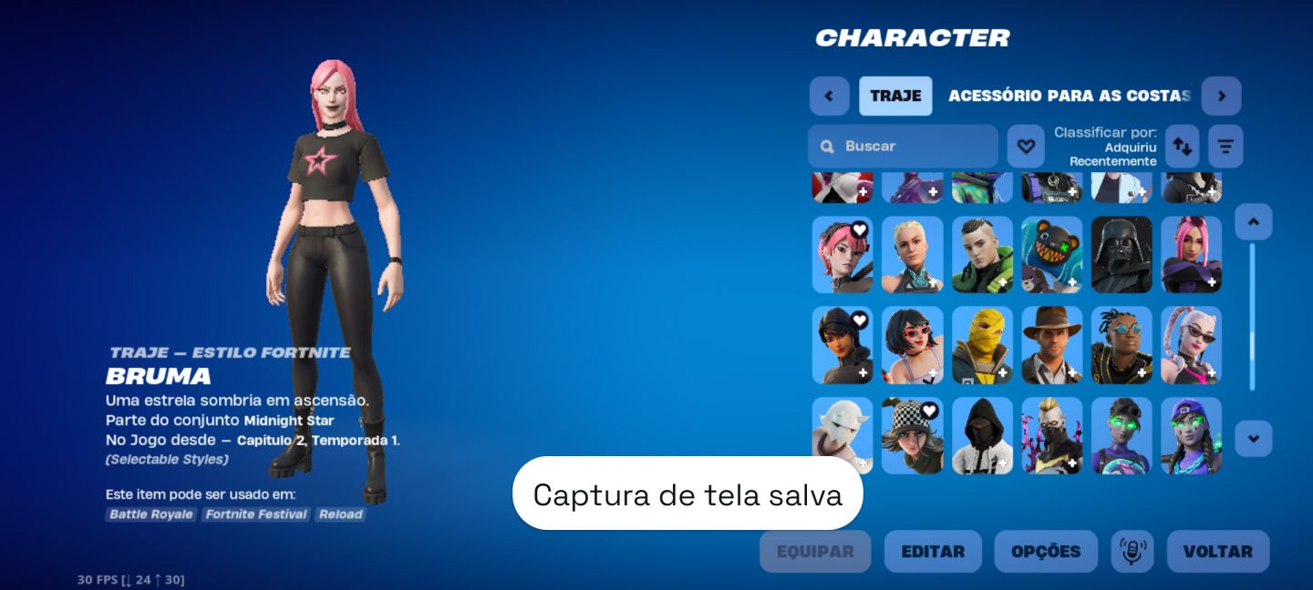 Fortnite com diversas skins!