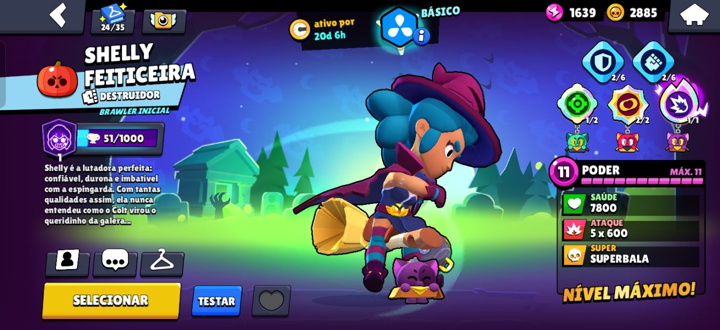 CONTA DE BRAWL STARS COM BRAWLERS LENDARIOS MAX E COM HYPER E SKINS MUITO BOAS!!