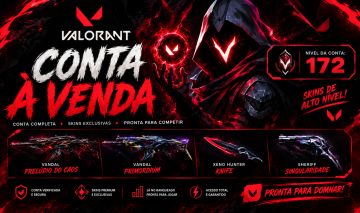 CONTA VALORANT À VENDA, Primordium, Preludio, XenoHunter. etc....