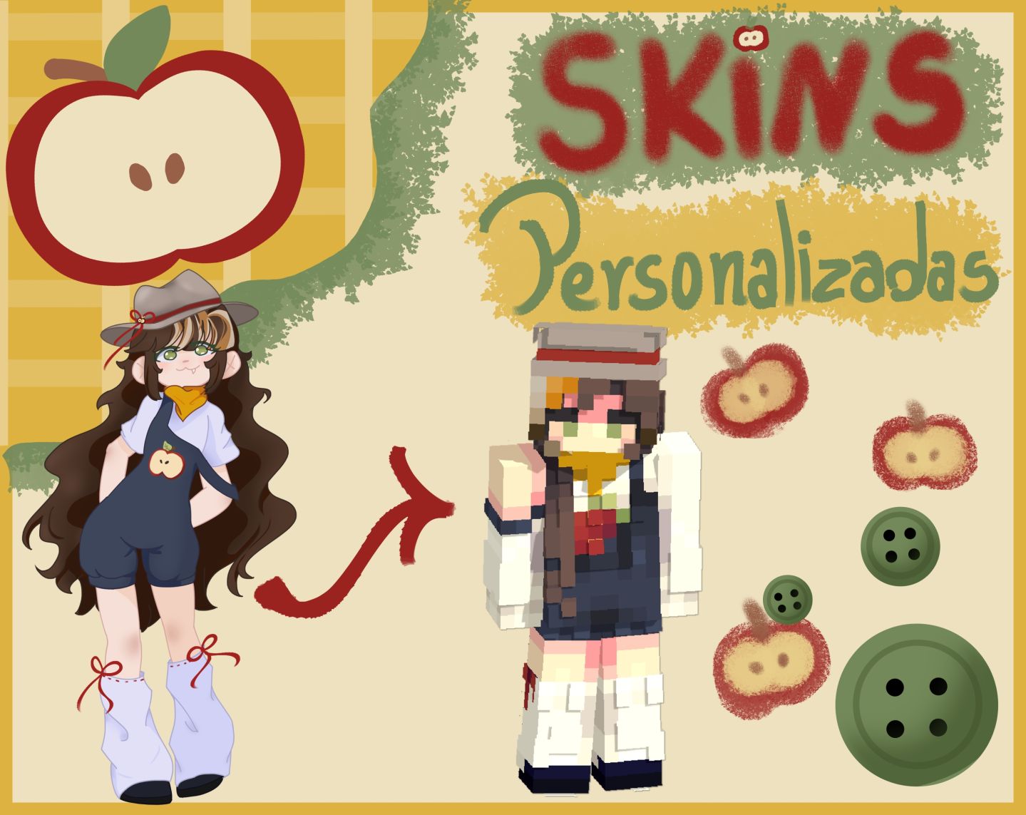 Transforme sua ideia em skin no Minecraft!!