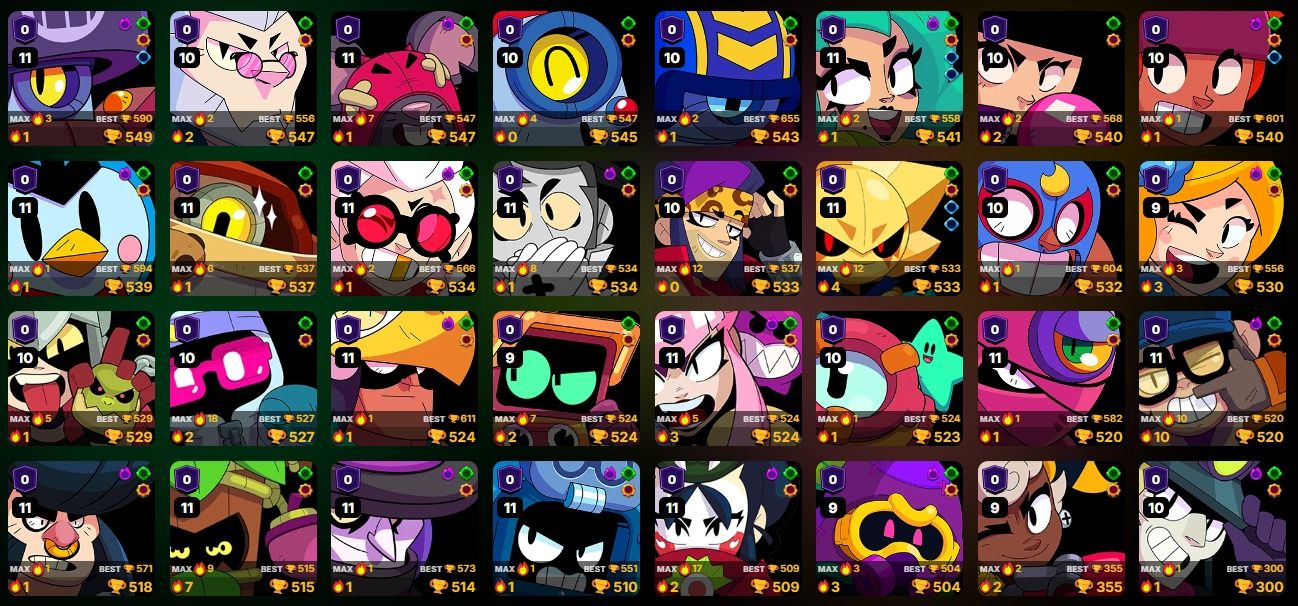 70%OFF!!! CONTA VETERANA BRAWL STARS!! SKINS RARAS E PROGRESSO AVANÇADO!!!