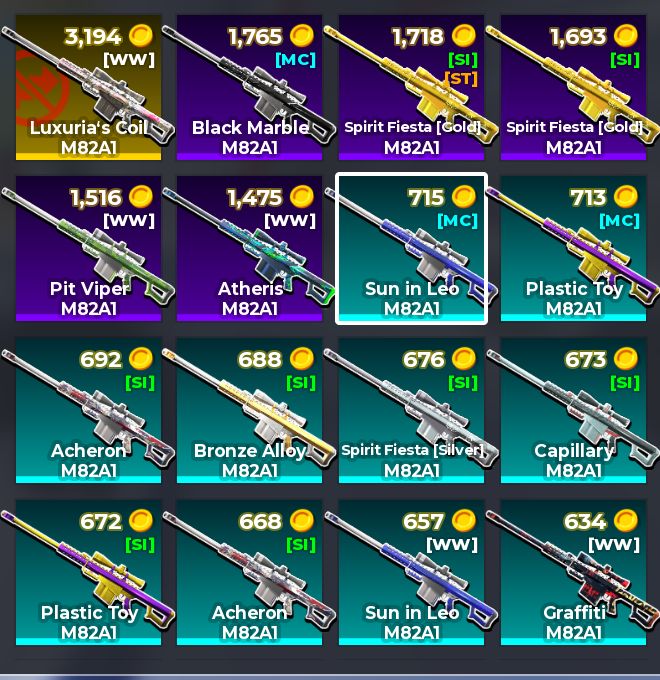 SNIPER ARENA SKINS RARAS ROBLOX!