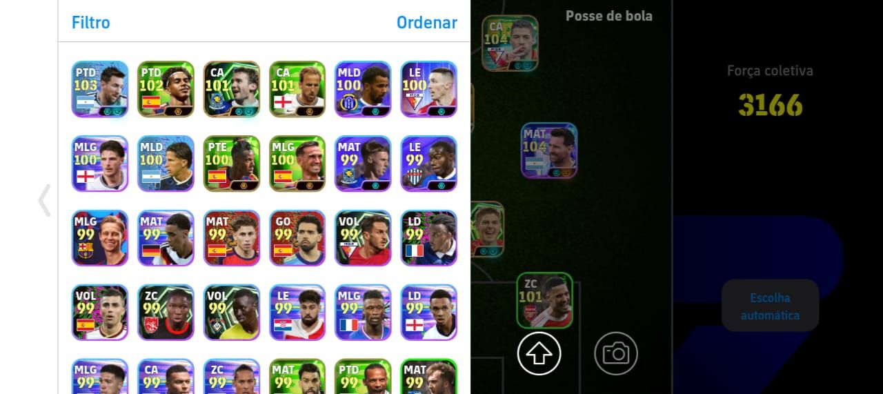 Conta de efootball com 3 blitz curler