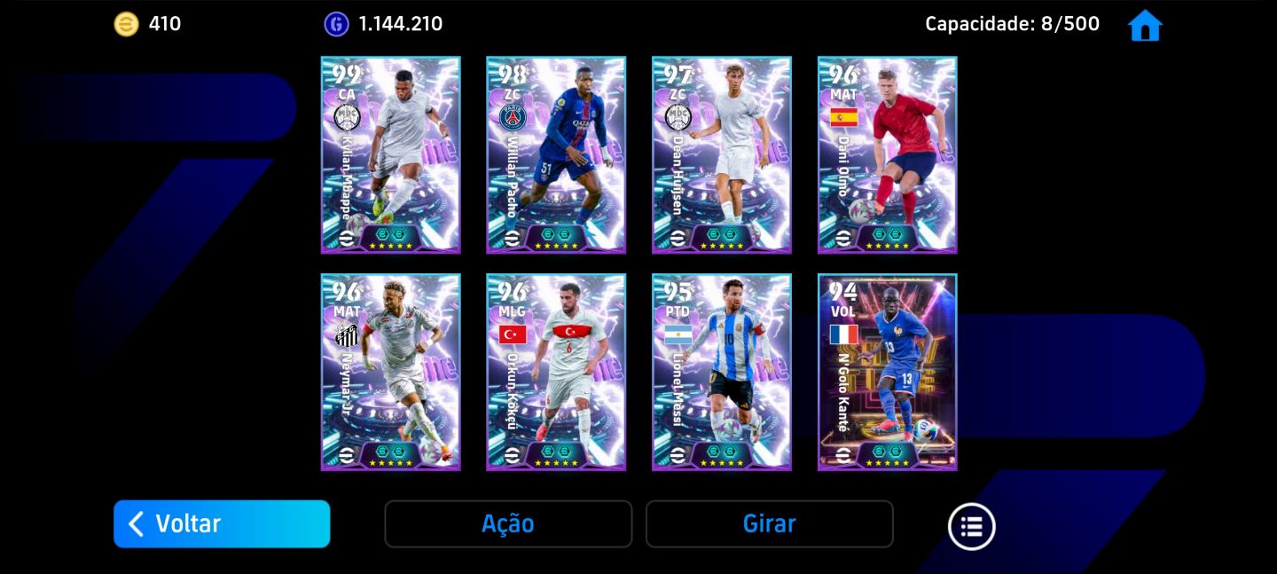Conta com Mbappe, Pacho, Pepe e Eden Hazard Big Time