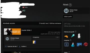 CONTA CS2 COM PRIME E ESPECIAL LIBERADO