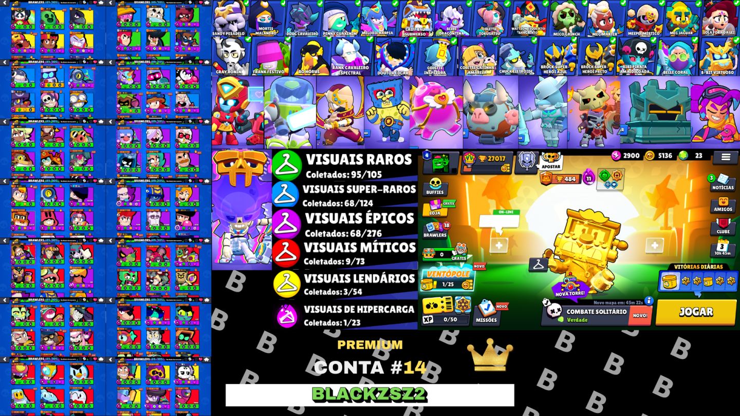 [ENTREGA AUTOMATIZADA] CONTAS BRAWL STARS, 60K,50K,40K,30K,20K - MENOR PREÇO!!