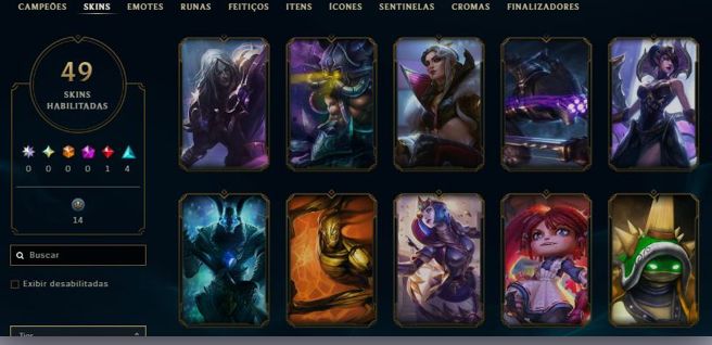 Conta com Rammus Rei - Sentinela riot e vários Ícones raros de 2012