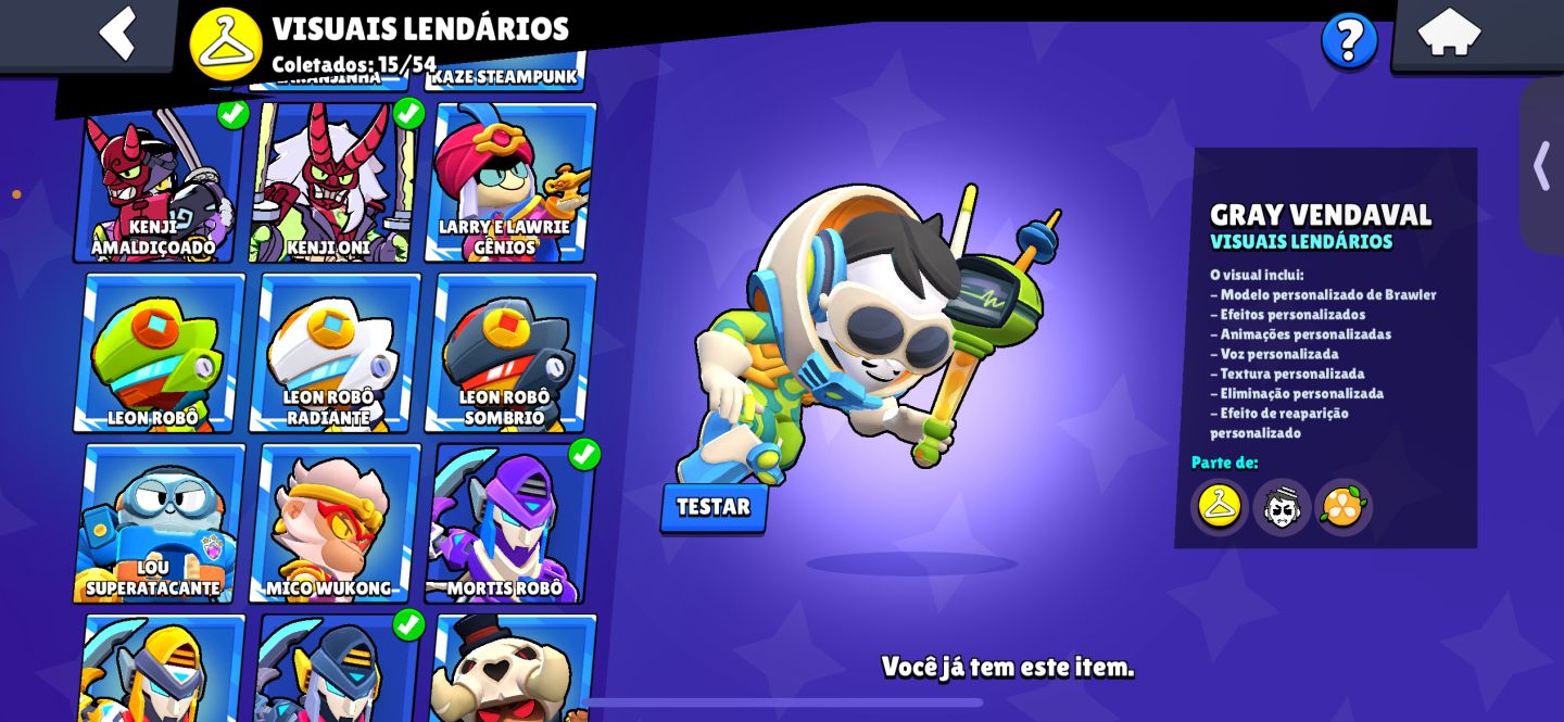 CONTA DE BRAWL STARS 120K FULL 11 FULL BUFF 107/108 ALTERO GMAIL P SEU