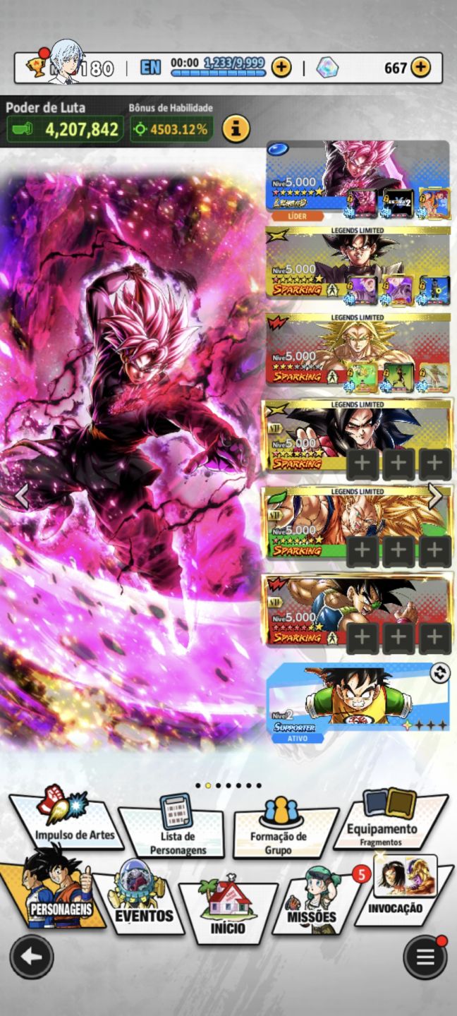 CONTA DB LEGENDS FULL EQUIP