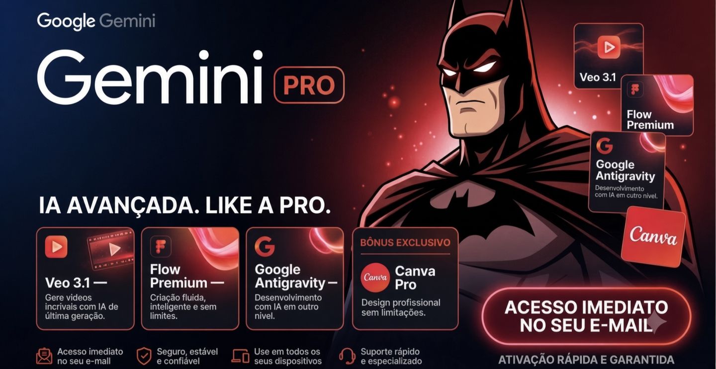 Gemini 3.1 Pro 5TB + FLOW 1K + Antigravity + Nano Banana | 30dias Privado