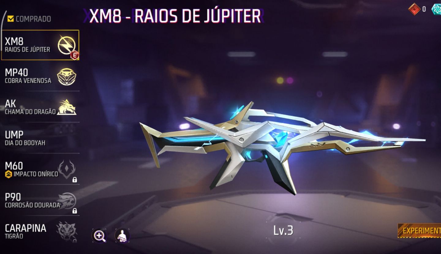 Conta de Free Fire com UMP atributada, parceiras, raridades e evolutivas!!