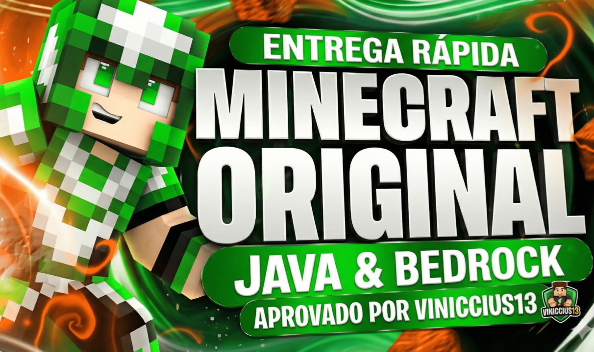 MINECRAFT ORIGINAL JAVA + BEDROCK (FULL ACESSO) - PROMOÇÃO!