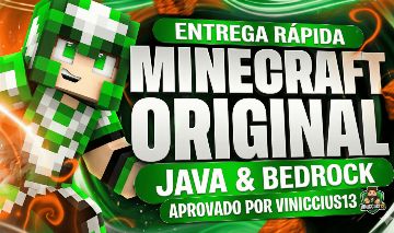 MINECRAFT ORIGINAL JAVA + BEDROCK (FULL ACESSO) - PROMOÇÃO!