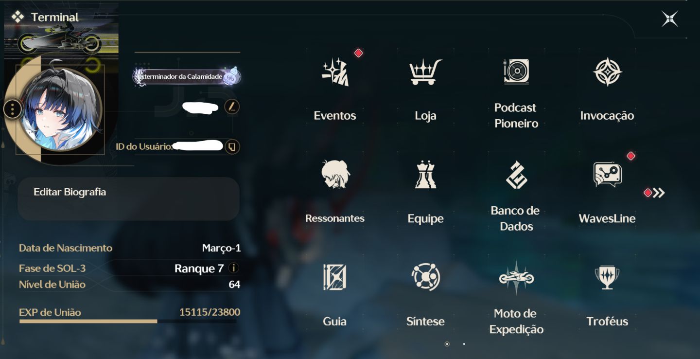 Conta WuWa UL 64 | Yangyang Xuanling S3 + Arma | Lucy S2 + Arma | Lucilla + Arma