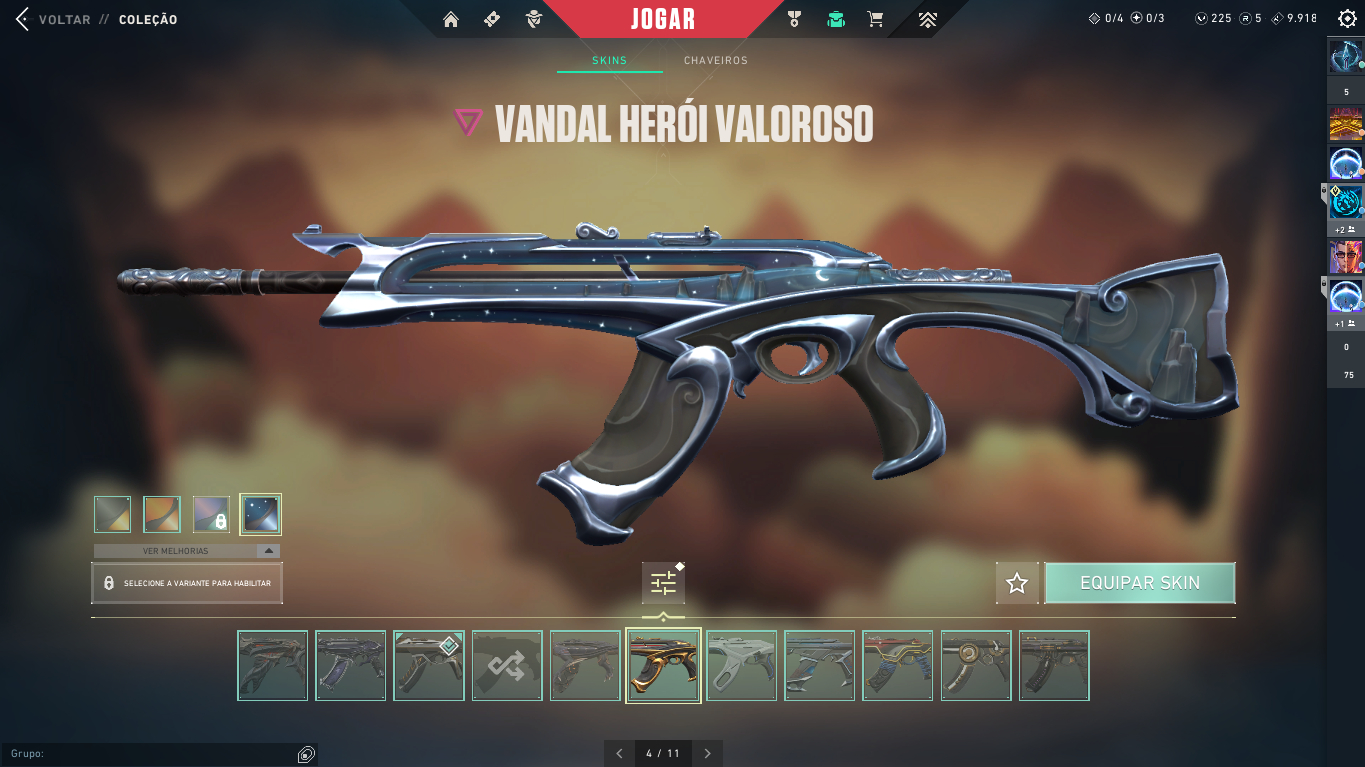 CONTA VALORANT 2.4K GASTOS, 15 SKINS DE VANDAL, 4 FACAS
