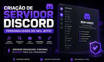 Criação de Servidor Discord Personalizado | Cargos, Bots, Automações e Mais