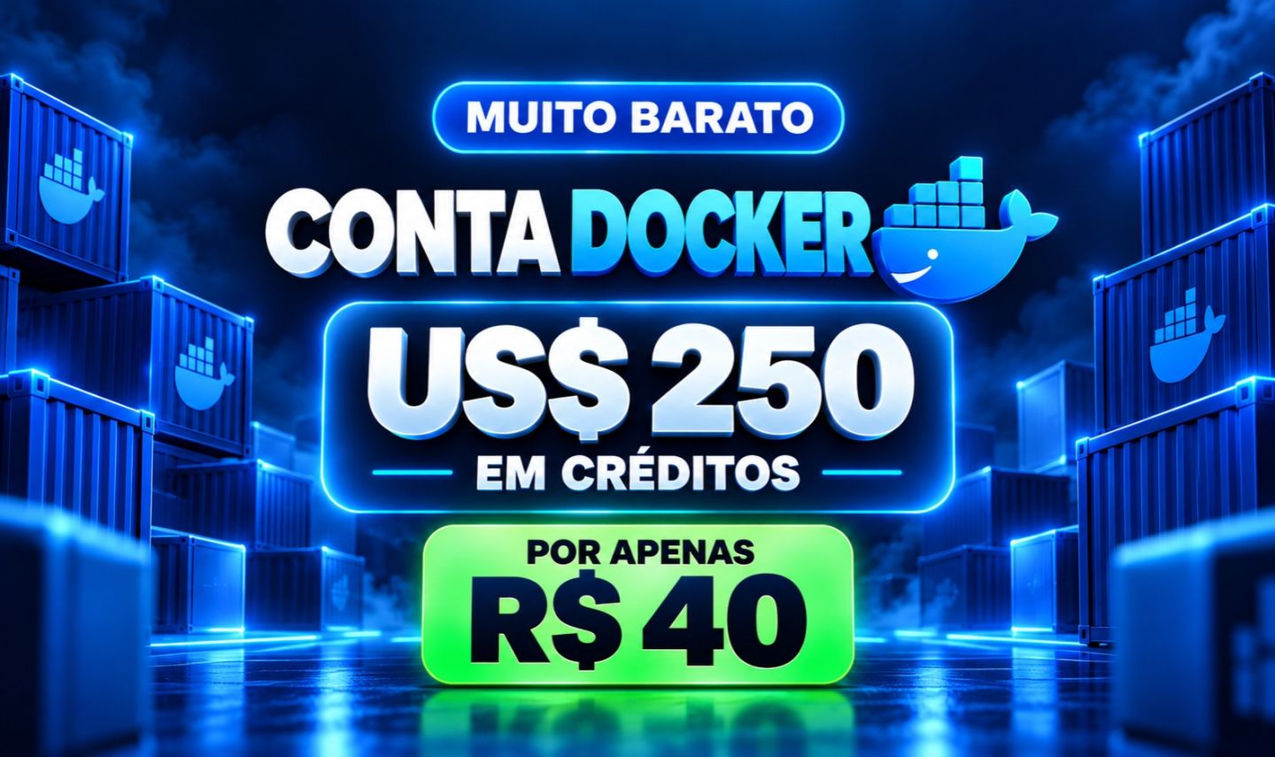 [MUITO BARATO] Conta DOCKER com 250$ (Dólar) pra gastar de créditos