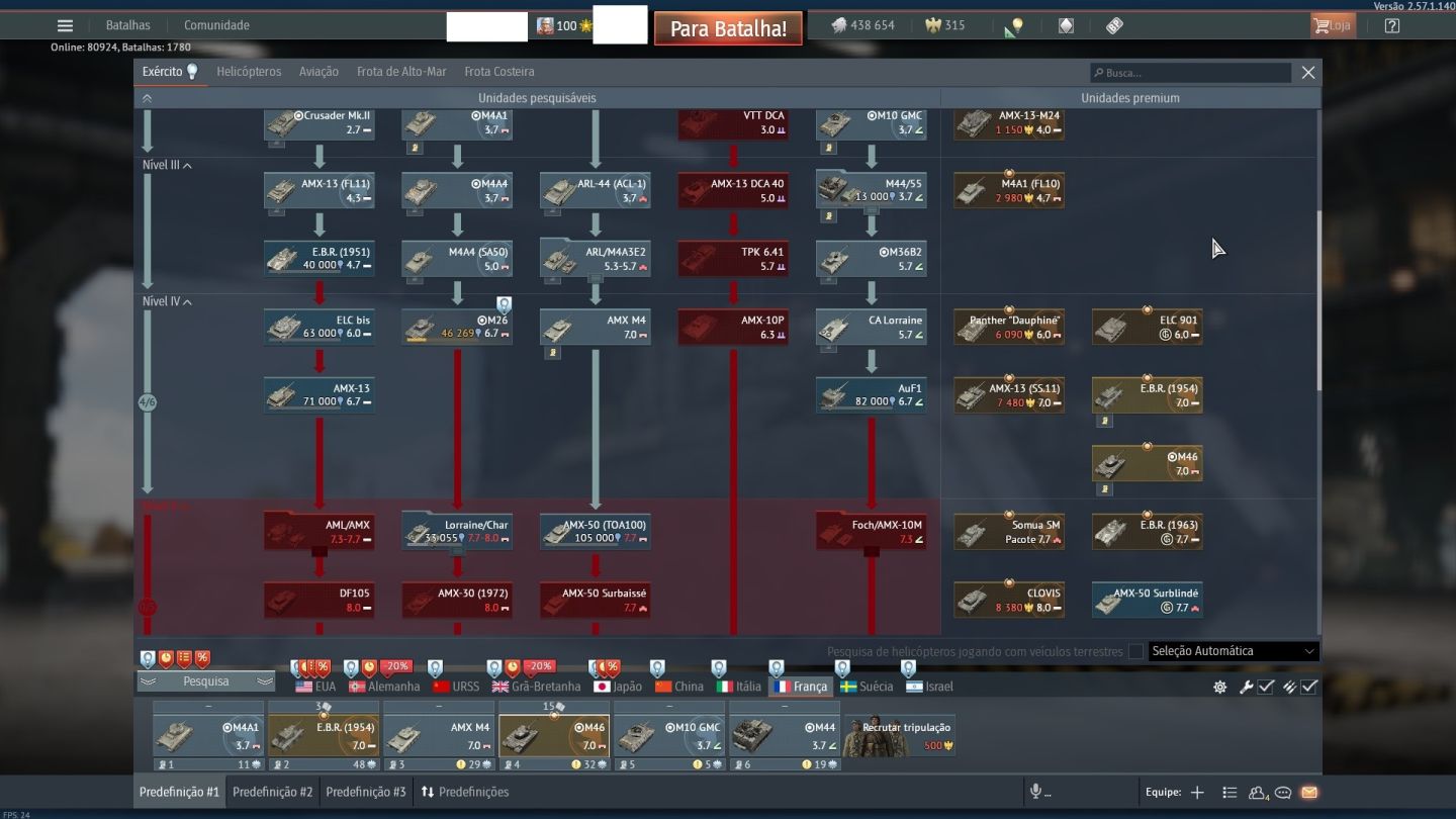 Conta War Thunder (2015) Competitivo