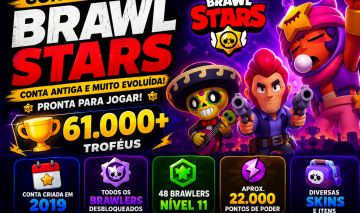 Conta de brawl stars com 60 k de troféu
