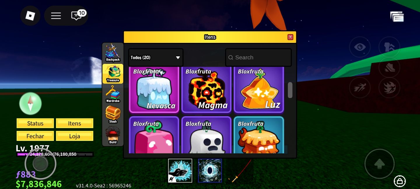 CONTA BLOX FRUITS LV 2800 MAX | VÁRIAS FRUTAS + ITENS RAROS