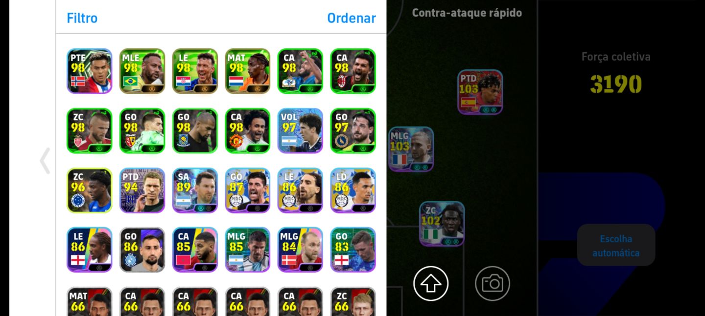 CONTA eFOOTBALL 3190 FC | RONALDINHO 106 + CASILLAS 105 + 1360 MOEDAS