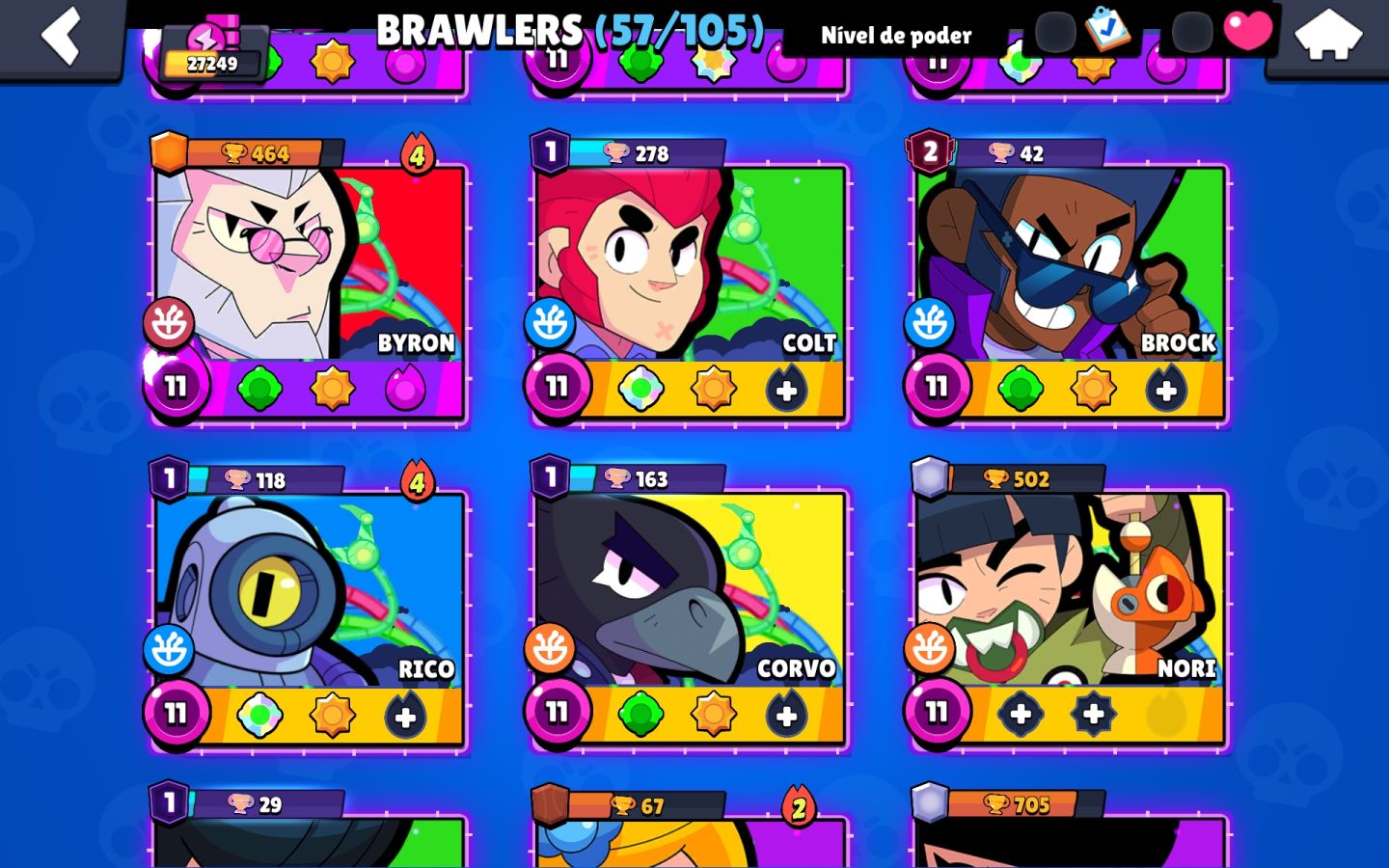 CONTA DE BRAWL!! CONTA BOA PARA INICIAR,POSSUI DIVERSAS SKINS E 15 PRESTÍGIOS