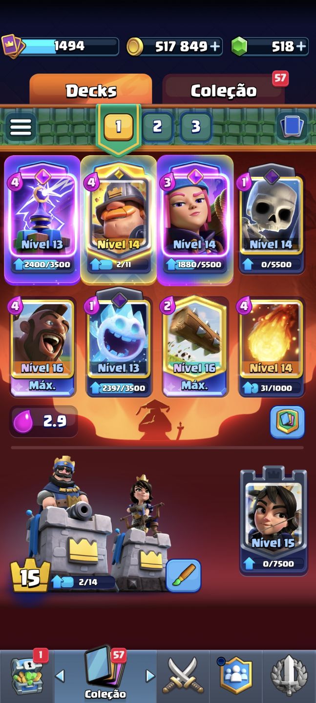 Conta Clash Royale Arena 26 Completa e Segura