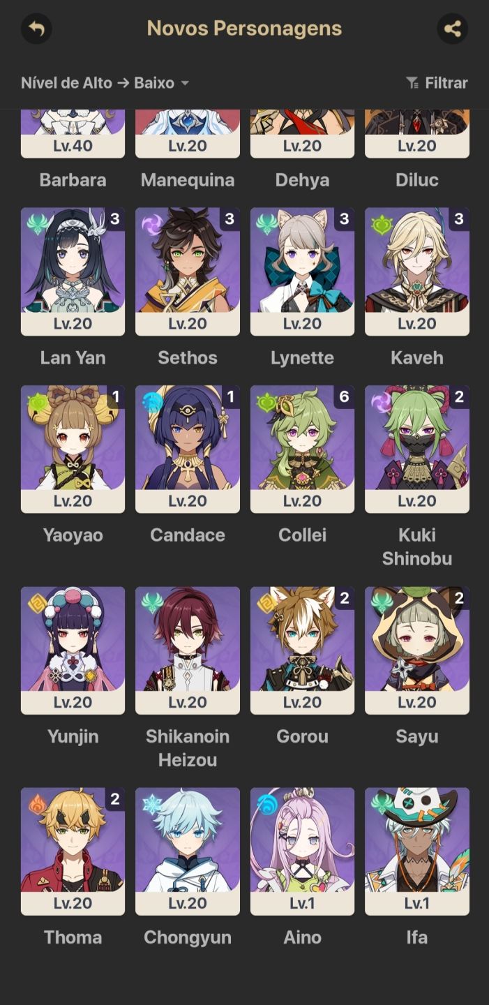 AR59 | Mavuika, Neuvillette, Yelan+Aqua, Andarilho+BIS, Nahida