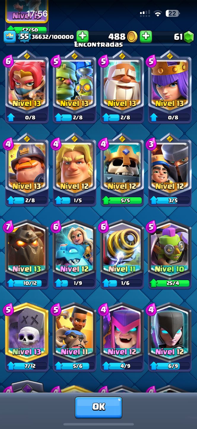 CONTA CLASH ROYALE 10K TROFÉUS - RARA 6 ANOS