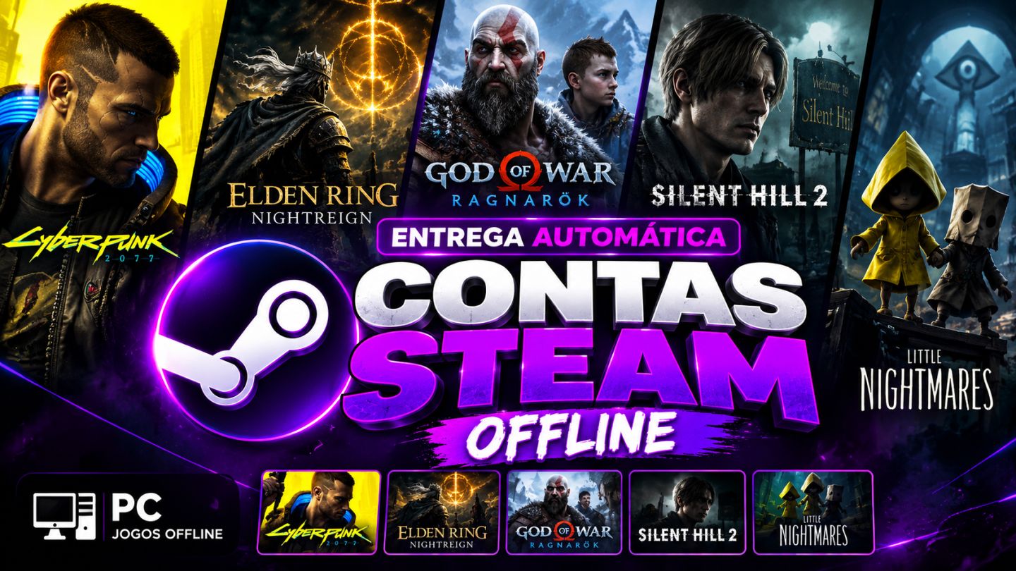 [PROMOÇÃO] CONTAS STEAM OFFLINE | ENTREGA AUTOMÁTICA