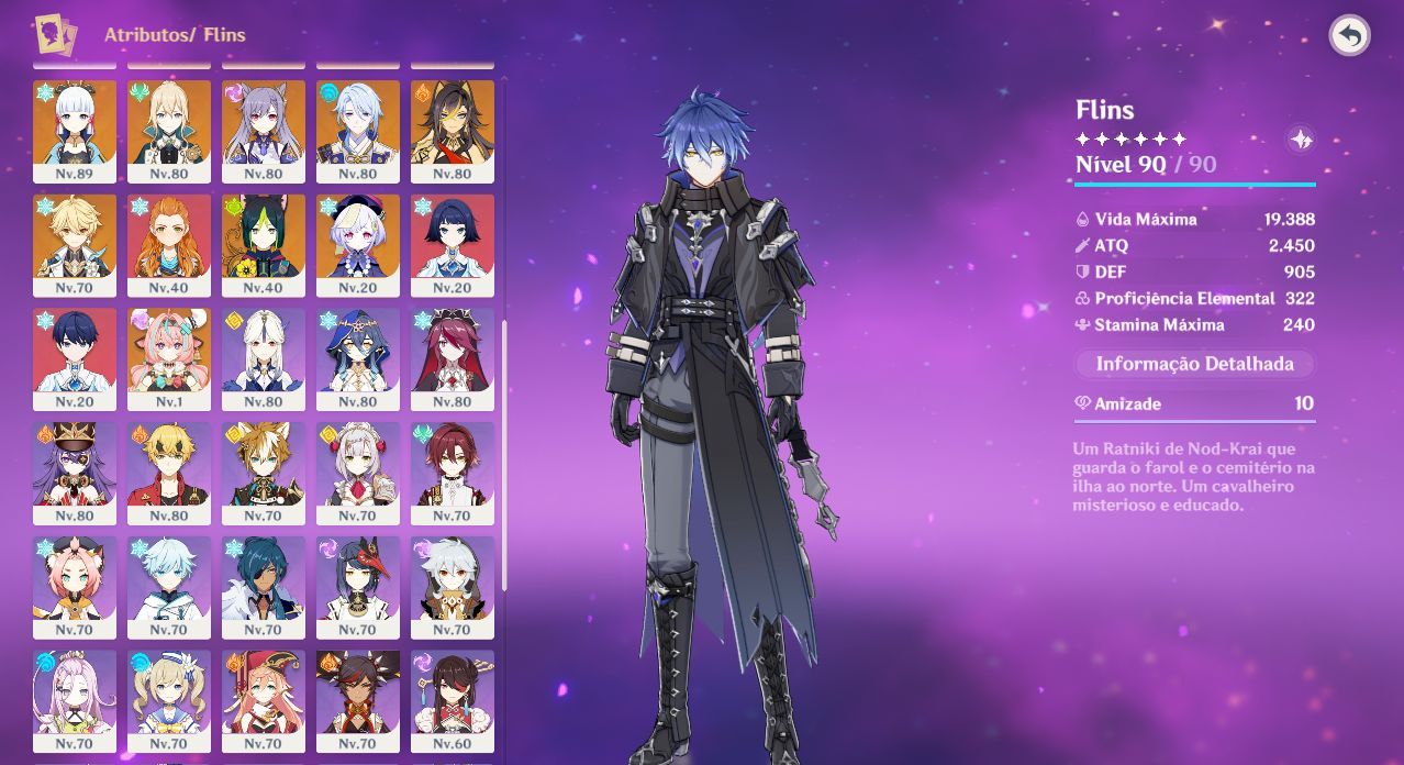 1 x Conta AR60 Genshin e Honkai com muitos personagens