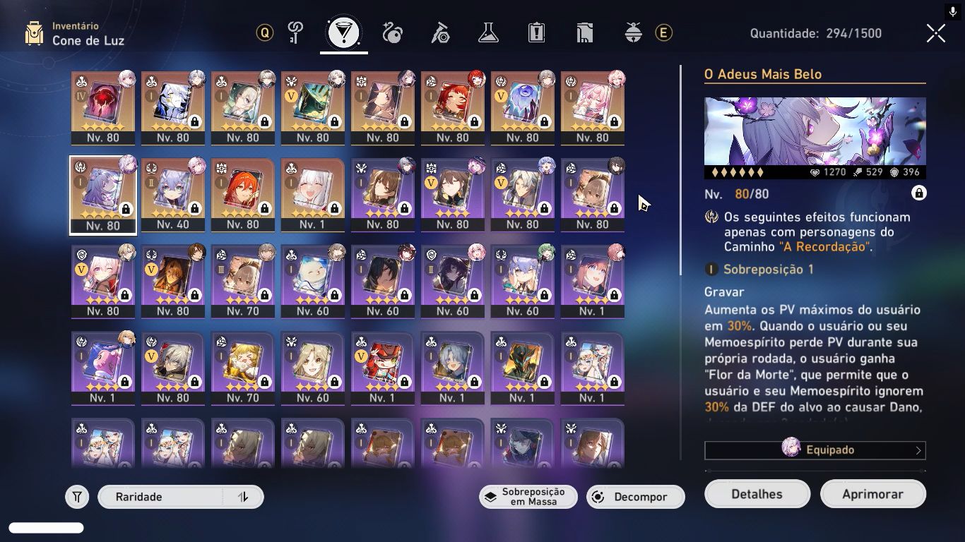 Conta star rail lv 70