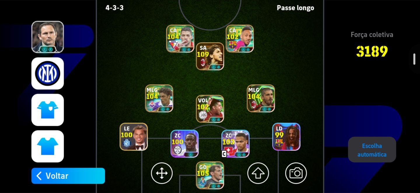 Conta iniciante Braba efootball mobile