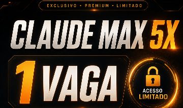 CLAUDE MAX 5X | CLAUDE CODE | 1 VAGA APENAS | SOMENTE EU E + UM