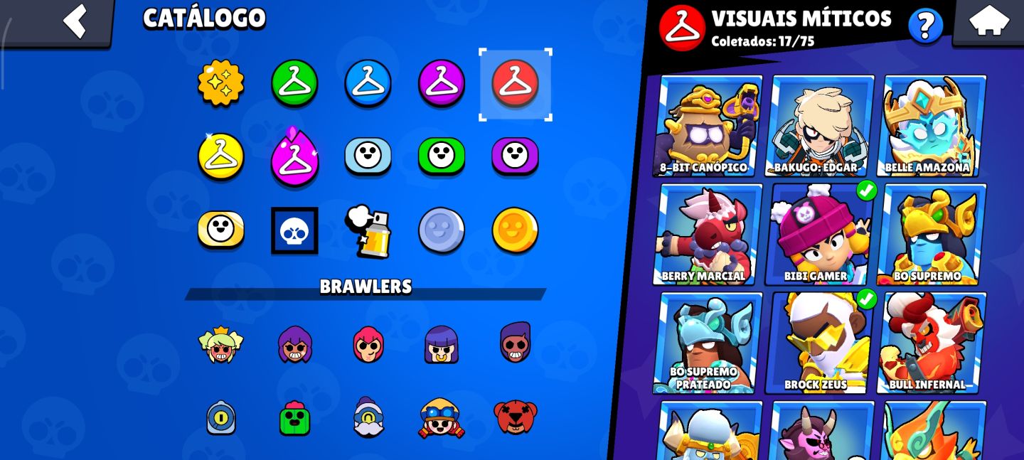 Conta de Brawl muito upado com 285 skins