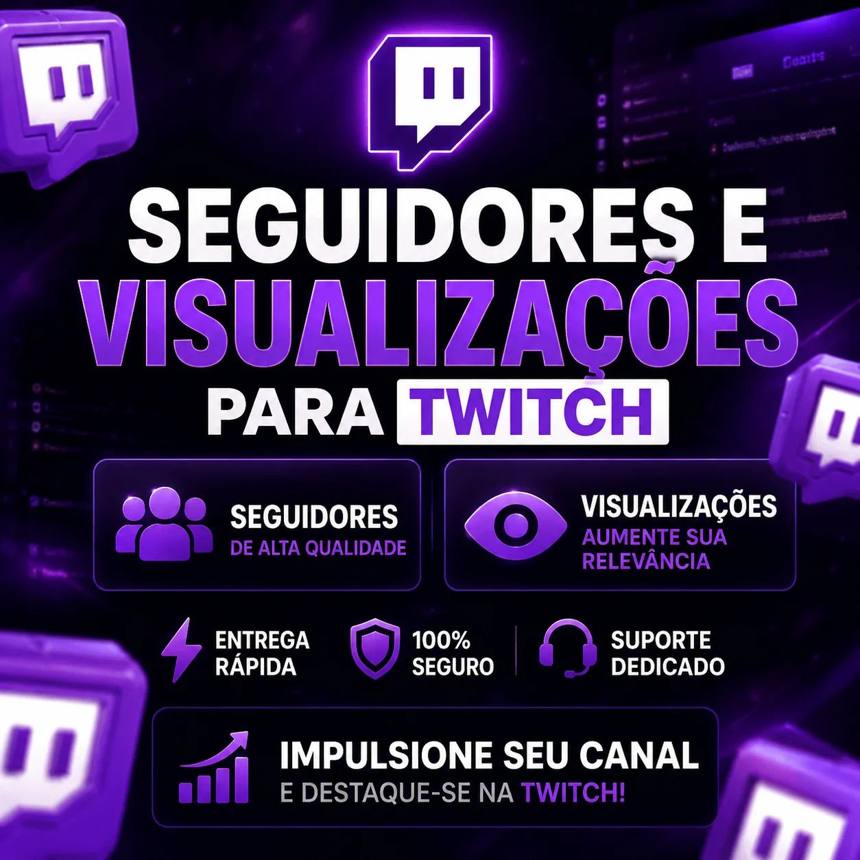 Seguidores e Views com Entrega Rápida | Twitch Premium