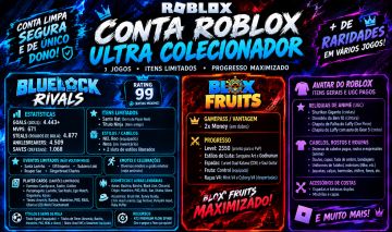CONTA ENDGAME | Blox Fruits MAX + BLR 99 + RARIDADES