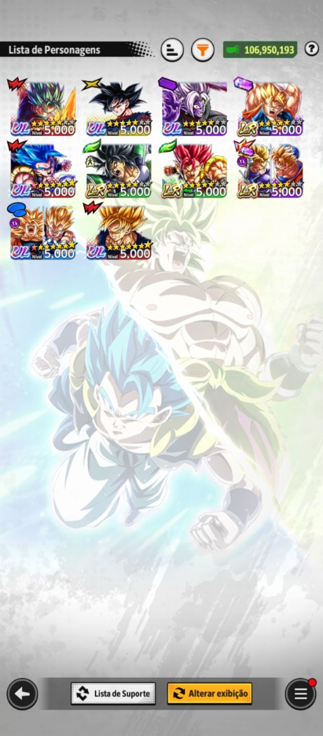 Uma conta com vários ULTRA e LEGEND