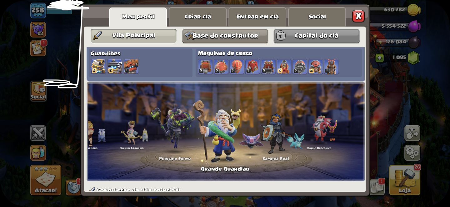 Conta Clash of Clans - CV18 | Nível 258 |