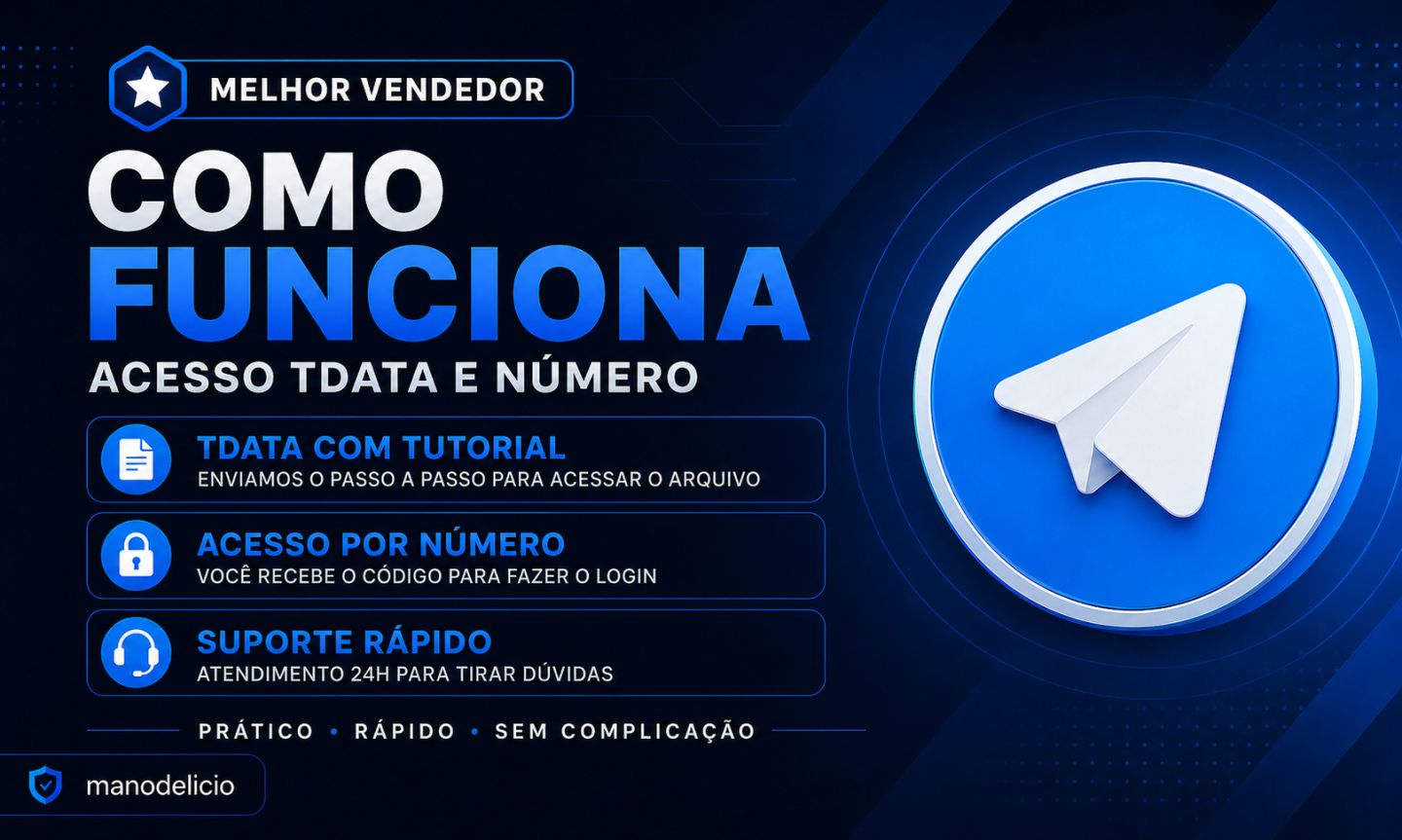 Conta Telegram - Entrega 100% Automática 24h | TData/Número