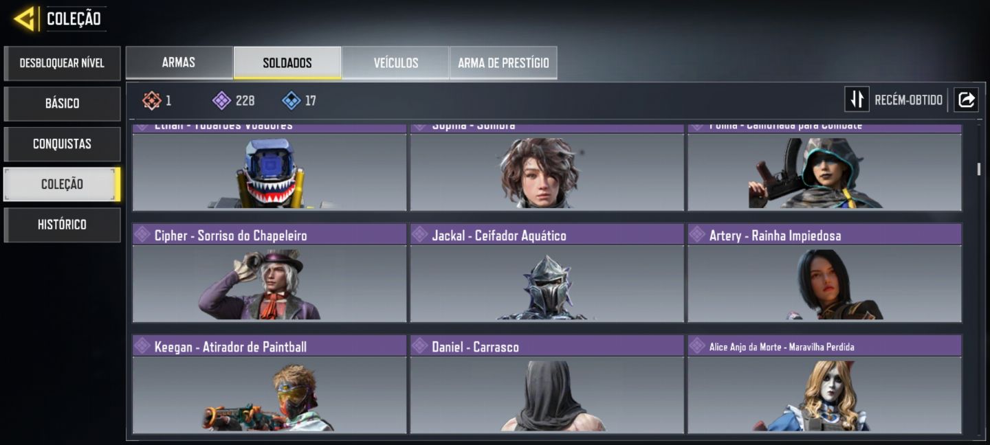 Conta Cod mobile 15 lendária 5 miticas 2 prestígio