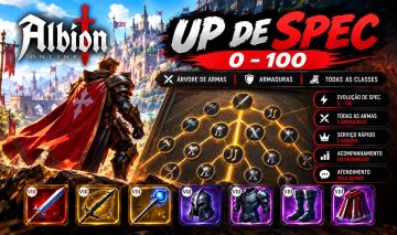 ALBION ONLINE | UP DE SPEC 0100 | ÁRVORE DE ARMAS E ARMADURAS | FAMA FARM