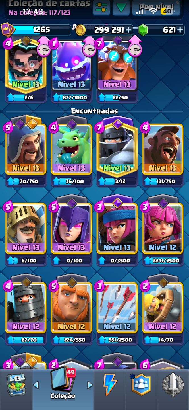 CONTA CLASH ROYALE ARENA 13
