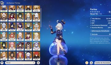 CONTA GENSHIN AR60 COM 29 PERSONAGENS T5 E 10 ARMAS T5