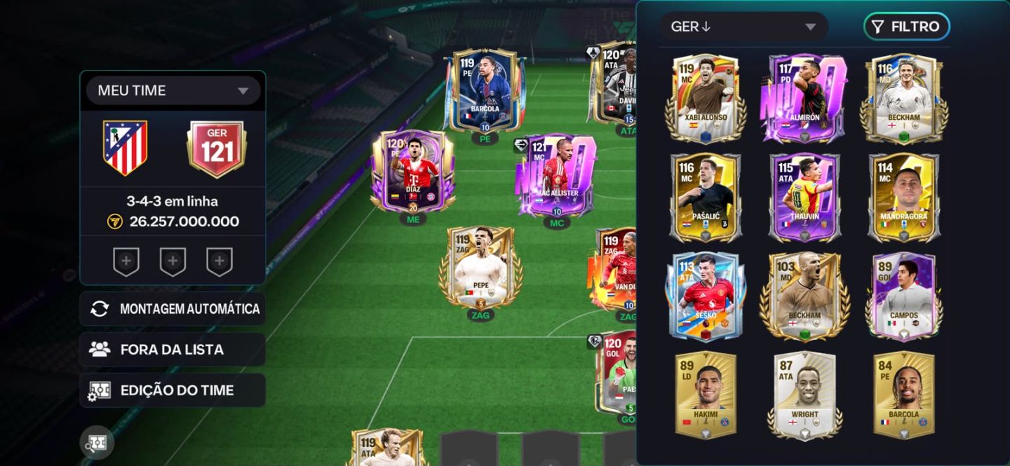CONTA FC MOBILE GER 121 + 141 MILHOES DE COINS DISPONÍVEL