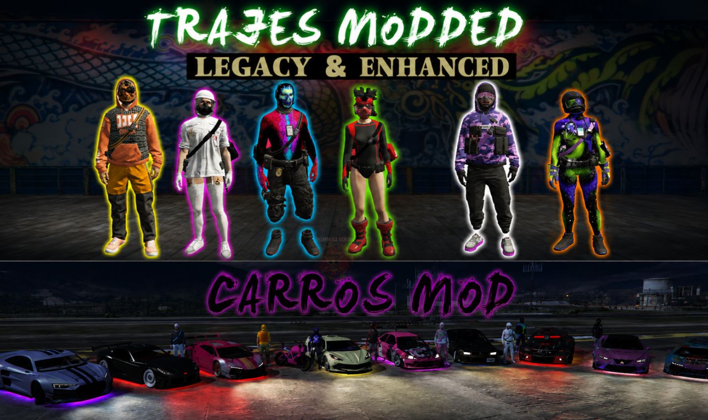 TRAJES E CARROS MOD | GTA Online LEGACY E ENHANCED [PC]