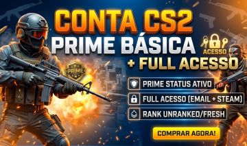 CONTA CS2 PRIME BASICA + FULL ACESSO