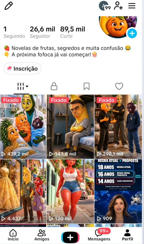 TIKTOK MONETIZADA 26,6 MIL SEGUIDORES | ADICIONAL + LINK NA BIO